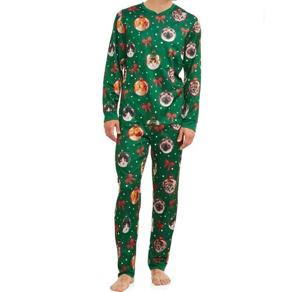 Mens Cat Ornaments Light Up Union Suit, size M - Picture 14 of 14